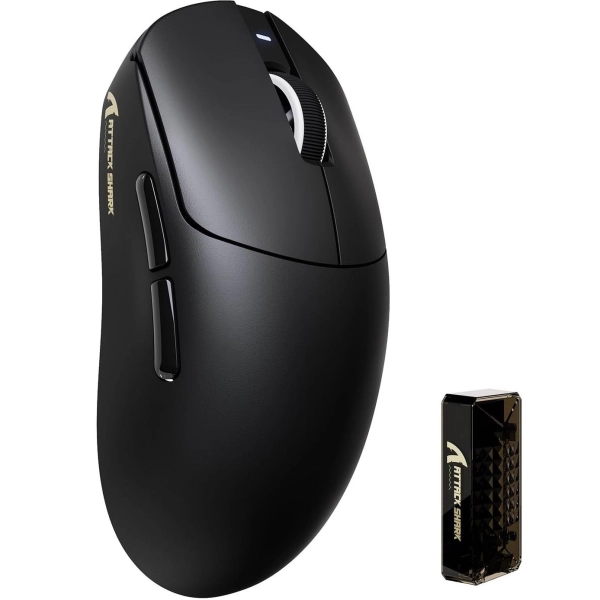 Миша ATTACK SHARK X8 Pro PAW 3395PRO Sensor,40K DPI,8K 2.4G/USB-C з кабелем/Bluetooth Чорна