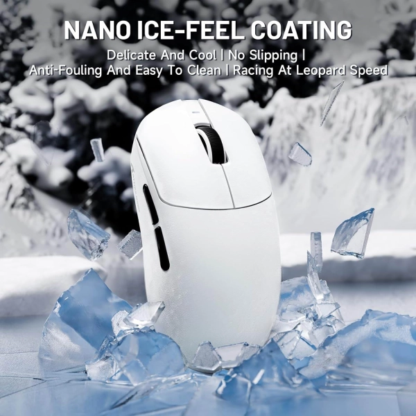 Миша ATTACK SHARK X8 ULTRA 42000 DPI PAW3950MAX,8K 2.4G/USB-C з кабелем/Bluetooth White