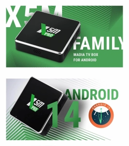 Ugoos X5M PRO 4/32, Amlogic (S905X5M) Android 14, 4K AV1 Голос Управління