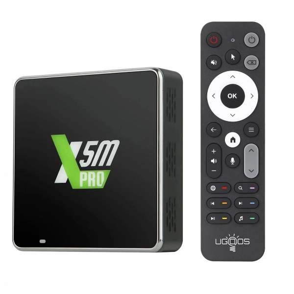 Ugoos X5M PRO 4/32, Amlogic (S905X5M) Android 14, 4K AV1 Голос Управління
