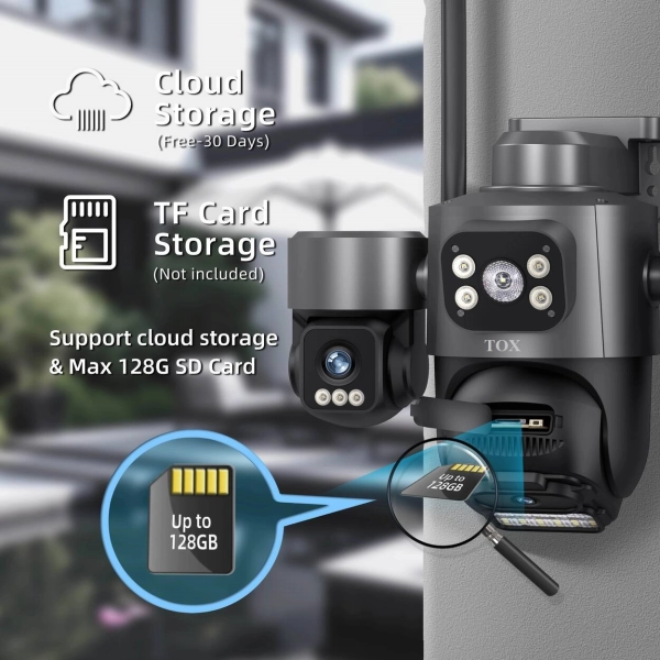 Вулична IP WiFi камера 3 в 1 TOX A32 ICSEE Стеження за людьми