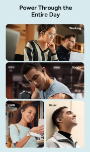 Навушники Baseus Eli Fit Open-Ear TWS спортивні амбушюри для бігу - black