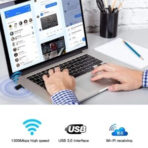 USB-адаптер Wi-Fi Fenvi 1300Mbps для ноутбуків ПК Dual Band 2.4G 5G