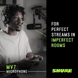 Студійний мікрофон Shure MV7-К (XLR/USB) Black