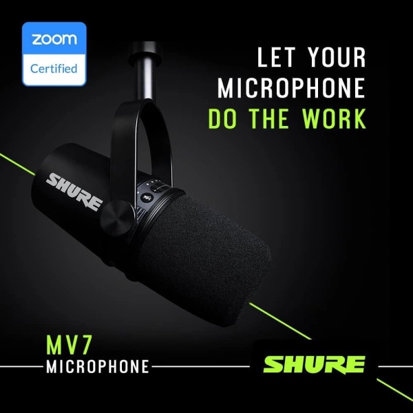 Студійний мікрофон Shure MV7-К (XLR/USB) Black