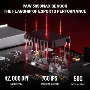 Миша ATTACK SHARK X8 Ultimate 42000 DPI PAW3950MAX,8K Sensor,Nordic 54L15 Black