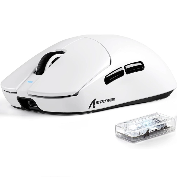 Миша ATTACK SHARK X8 Ultimate 42000 DPI PAW3950MAX,8K Sensor,Nordic 54L15 White