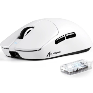 Миша ATTACK SHARK X8 Ultimate 42000 DPI PAW3950MAX,8K Sensor,Nordic 54L15 White