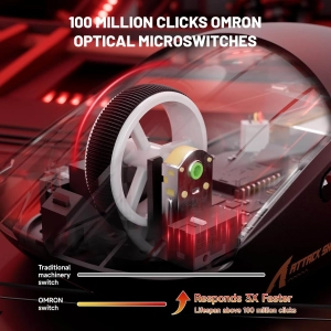 Миша ATTACK SHARK X8 Ultimate 42000 DPI PAW3950MAX,8K Sensor,Nordic 54L15 White