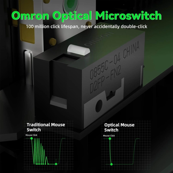 Бездротова миша ATTACK SHARK V5 42000 DPI PAW3950MAX,8K,Nordic 52840,Black