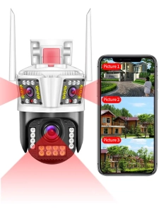 Вулична 12MP IP Камера 3 в 1 WiFi Поворотна P23 IPC 360