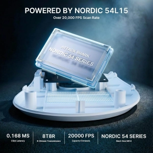 Безпровідна мишка ATTACK SHARK V8 42000 DPI PAW3950MAX Nordic 54L15 8K White