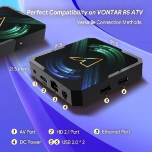 Vontar R5 4/64, Realtek RTD1325 Android 14 ATV, 4K Голос Управління