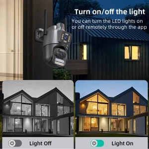 Вулична 6MP IP WiFi камера 2 в 1 TOX EP11A-QQ-6M 3+3MP ICSEE Автостеження за людьми