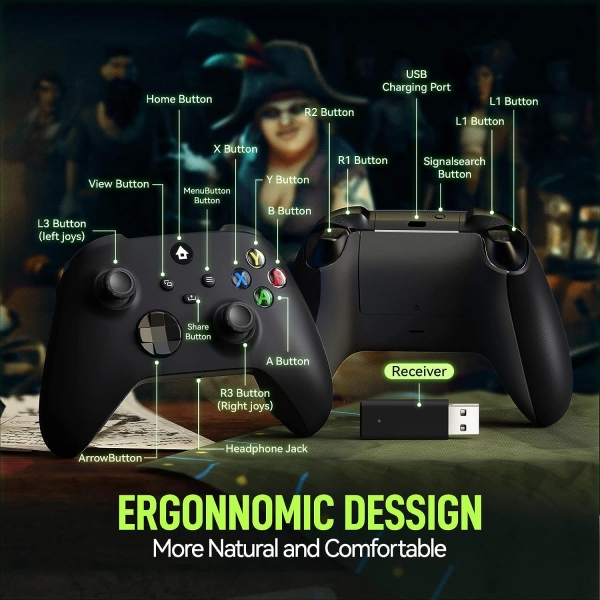 Бездротовий геймпад Wireless Controller Black